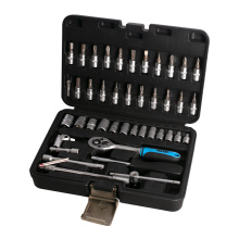 FIXTEC Hand Tools Mechanics Tools Kit And Socket Set 46Pcs Car Repair Tool Kit